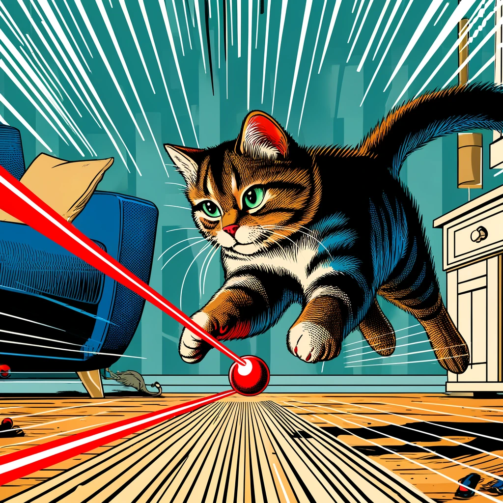 Cat with a laser pointer